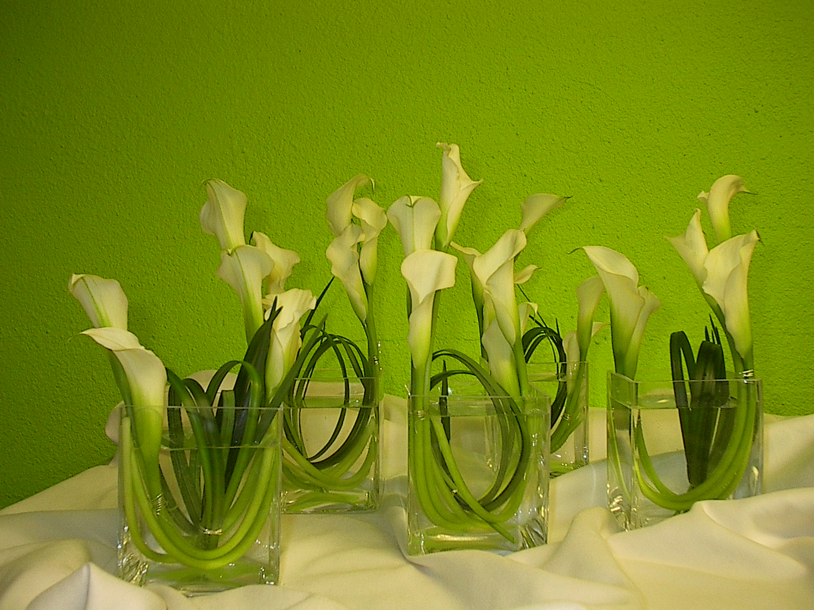 Small centerpieces, cube of flowers for Trade shows, convention booth decor, 